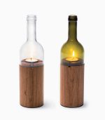 Candelero en botella de vino